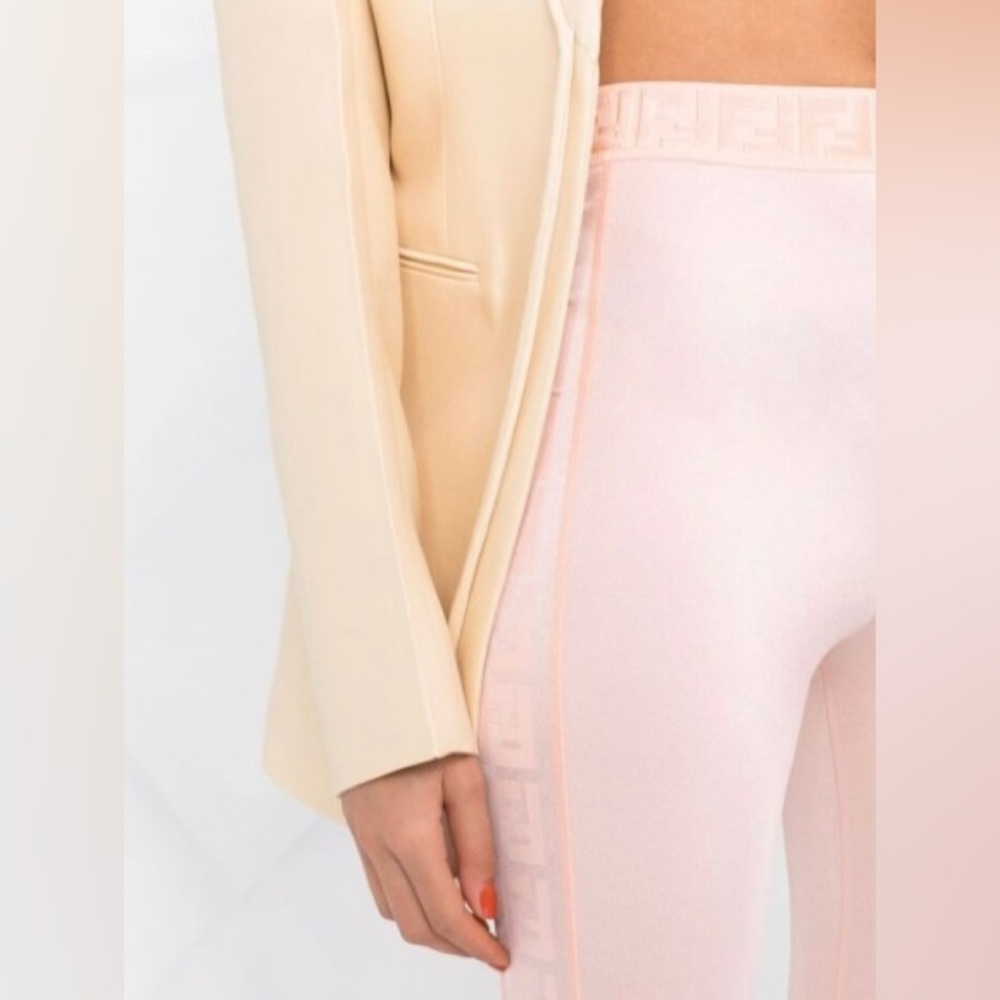 NWT, Fendi Pink FF Logo Leggings